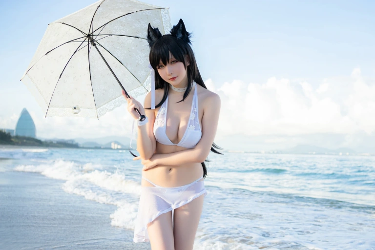 星之迟迟《《鸣夏》 爱宕》主题写真：10张全套美图