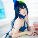 阿包也是兔娘《花园泳装》主题写真：35张全套美图