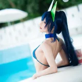 阿包也是兔娘《花园泳装》主题写真：35张全套美图