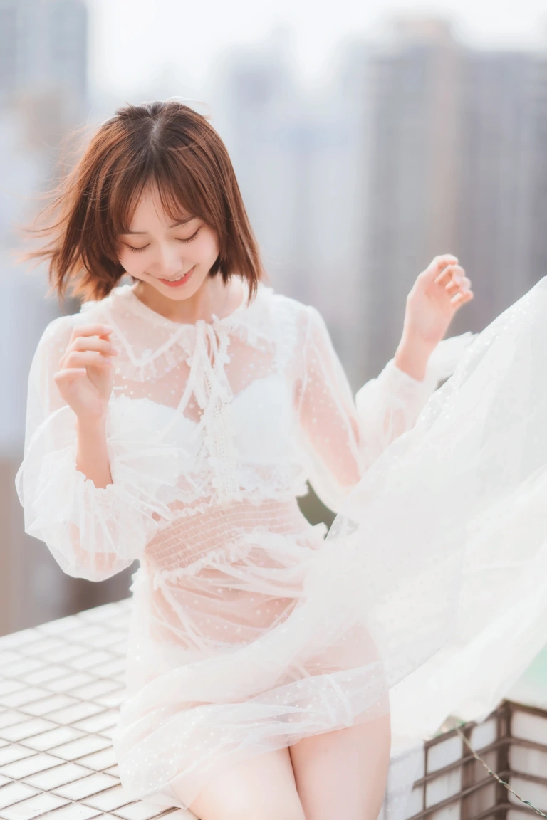 木棉棉《天台》主题写真：38张全套美图
