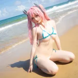 星之迟迟《《鸣夏》 布莱默顿》主题写真：15张全套美图