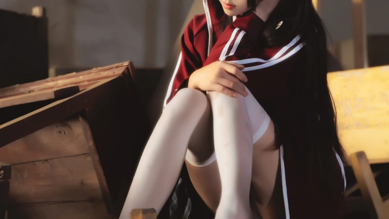 桜桃喵《桜桃未熟3 废弃教室》主题写真：38张全套美图