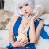瓜希酱&Momoko葵葵《碧蓝航线赤城&加贺 礼服》主题写真：46张全套美图