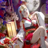 阿包也是兔娘《樱境物语 巫女浴池》主题写真：58张全套美图，含1个视频