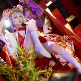 阿包也是兔娘《樱境物语 巫女浴池》主题写真：58张全套美图，含1个视频