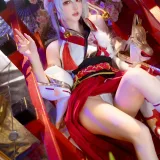 阿包也是兔娘《樱境物语 巫女浴池》主题写真：58张全套美图，含1个视频