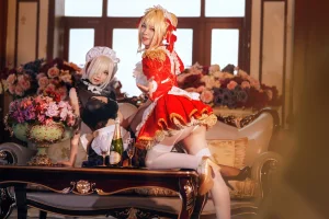 面饼仙儿&半半子《Claudius x Kyrielight Maid》主题写真：22张全套美图