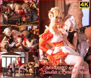 面饼仙儿&半半子《Claudius x Kyrielight Maid》主题写真：22张全套美图