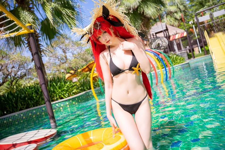星之迟迟《《鸣夏》 火奴鲁鲁》主题写真：25张全套美图