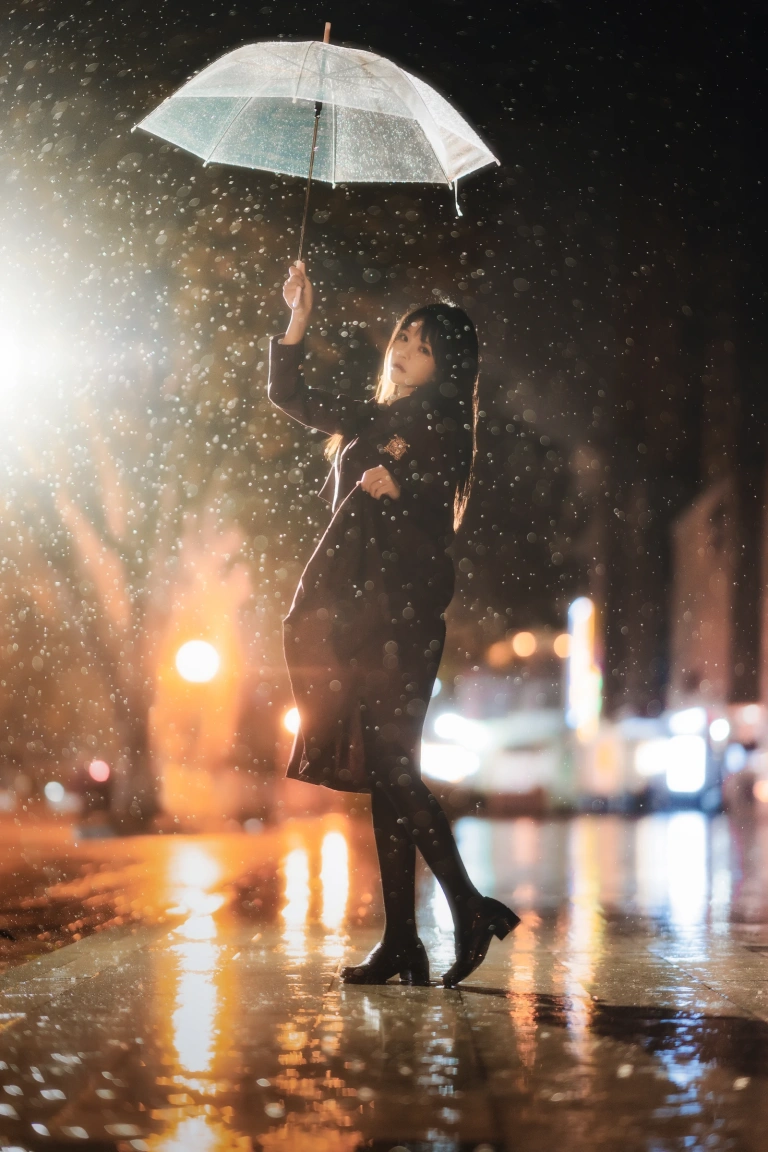 桜桃喵《桜桃未熟3 雨下》主题写真：43张全套美图