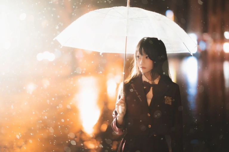 桜桃喵《桜桃未熟3 雨下》主题写真：43张全套美图