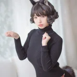 雯仔不讲道理《黑猫内衣》主题写真：31张全套美图
