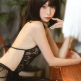 许岚《纯欲黑纱》主题写真：40张全套美图