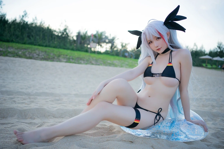 星之迟迟《《鸣夏》 欧根》主题写真：10张全套美图