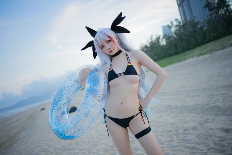 星之迟迟《《鸣夏》 欧根》主题写真：10张全套美图
