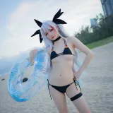星之迟迟《《鸣夏》 欧根》主题写真：10张全套美图