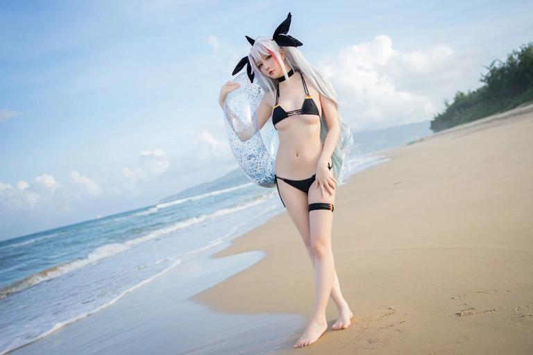 星之迟迟《《鸣夏》 欧根》主题写真：10张全套美图