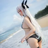 星之迟迟《《鸣夏》 欧根》主题写真：10张全套美图