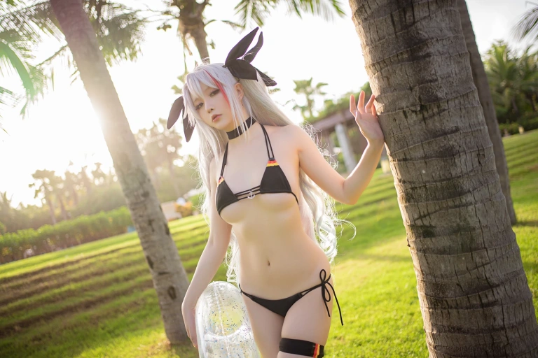 星之迟迟《《鸣夏》 欧根》主题写真：10张全套美图