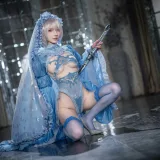 阿包也是兔娘《冰雪2B》主题写真：42张全套美图