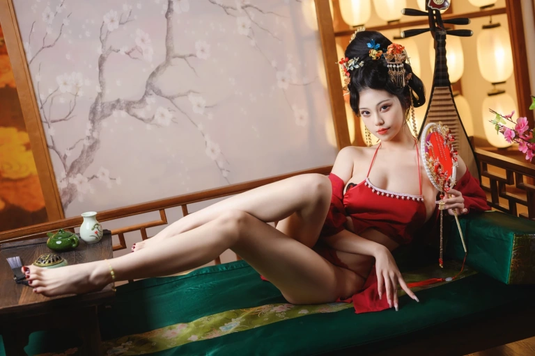 蜜汁猫裘《唐宫夜宴》主题写真：61张全套美图，含1个视频