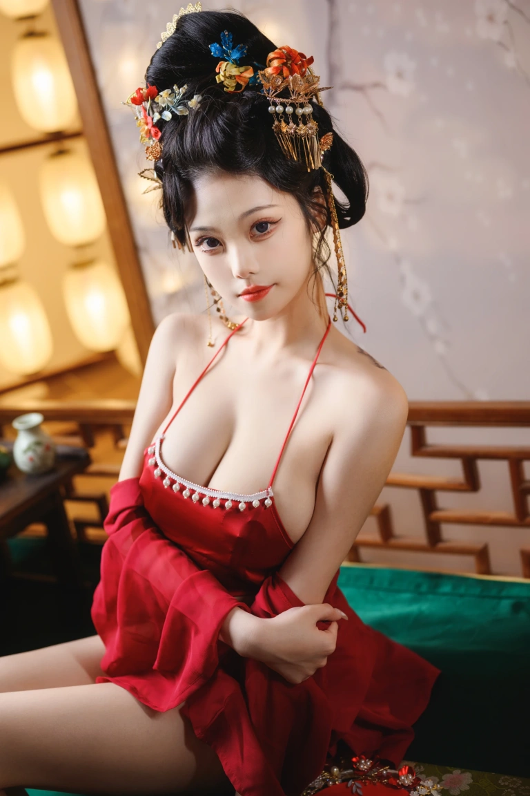 蜜汁猫裘《唐宫夜宴》主题写真：61张全套美图，含1个视频