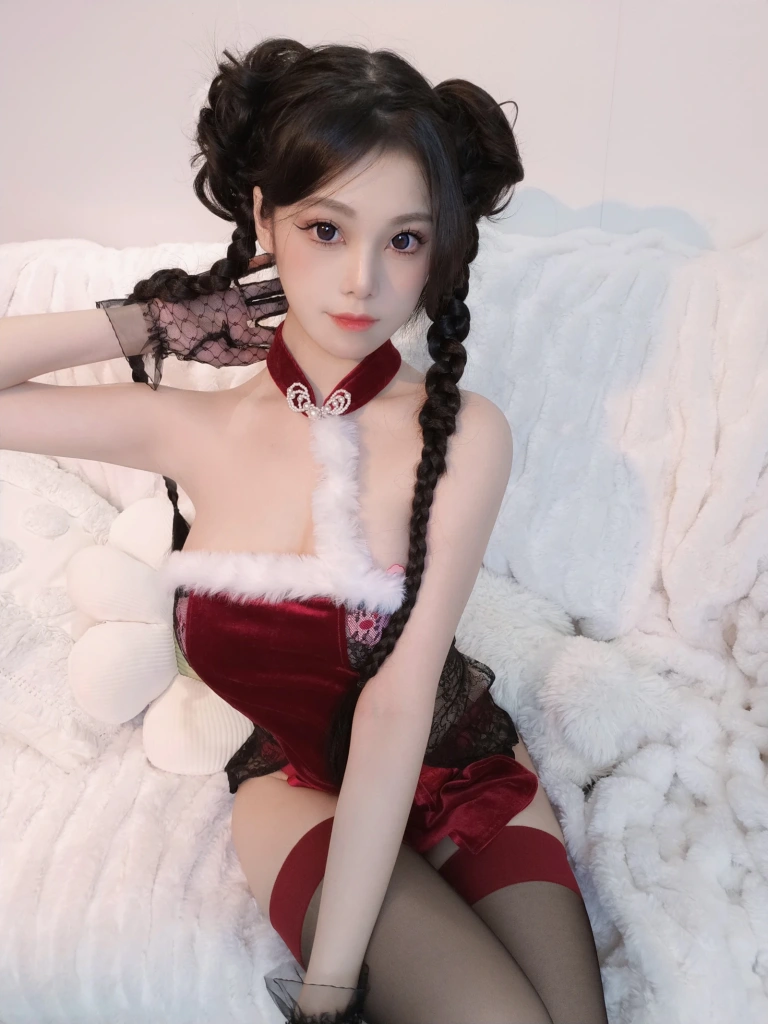 蜜汁猫裘《发财玉兔》主题写真：38张全套美图，含3个视频