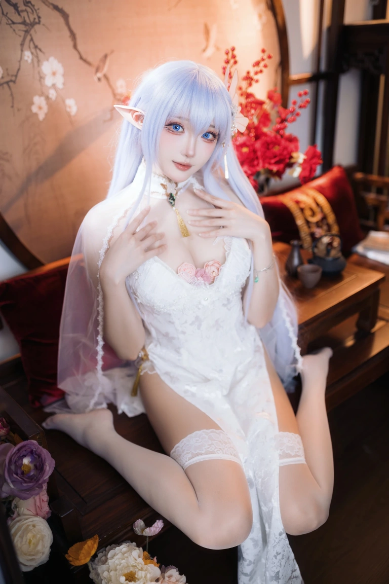 瓜希酱《阿尔比恩旗袍》主题写真：20张全套美图
