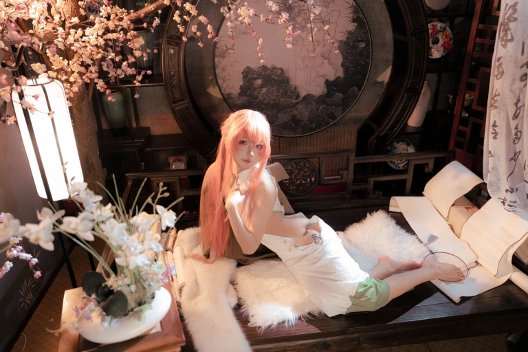 阿包也是兔娘《碧蓝航线 英仙座旗袍》主题写真：30张全套美图