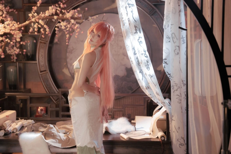阿包也是兔娘《碧蓝航线 英仙座旗袍》主题写真：30张全套美图