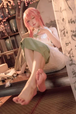阿包也是兔娘《碧蓝航线 英仙座旗袍》主题写真：30张全套美图