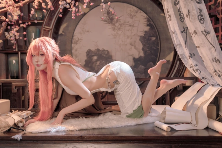 阿包也是兔娘《碧蓝航线 英仙座旗袍》主题写真：30张全套美图