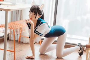 面饼仙儿《水手服 死库水》主题写真：35张全套美图