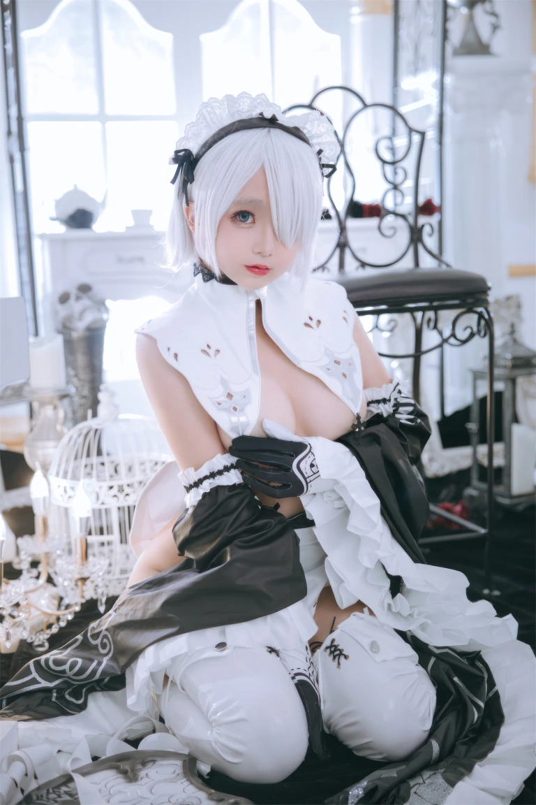 日奈娇(椎名莜)《2B奶盖女仆》主题写真：88张全套美图