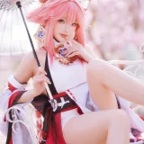 瓜希酱《原神 八重神子》主题写真：20张全套美图