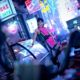 周叽是可爱兔兔《银河社区》主题写真：42张全套美图