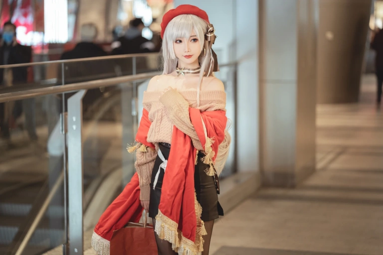 面饼仙儿《圣诞贝法》主题写真：17张全套美图