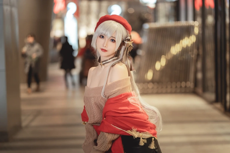 面饼仙儿《圣诞贝法》主题写真：17张全套美图