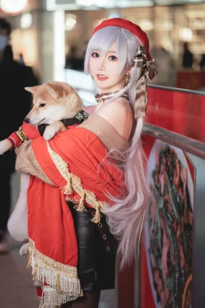 面饼仙儿《圣诞贝法》主题写真：17张全套美图
