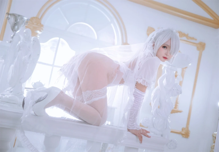 日奈娇(椎名莜)《白色花嫁》主题写真：72张全套美图