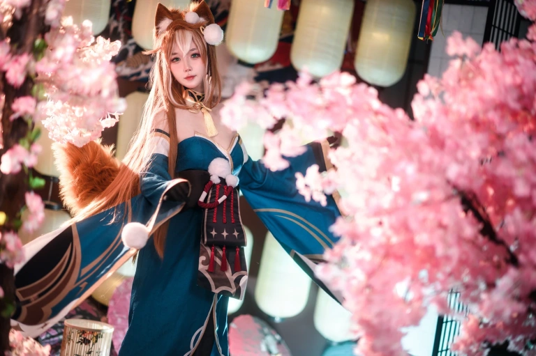 阿包也是兔娘《原神 希娜小姐》主题写真：42张全套美图