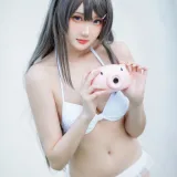 瓜希酱《樱岛麻衣 泳装》主题写真：28张全套美图