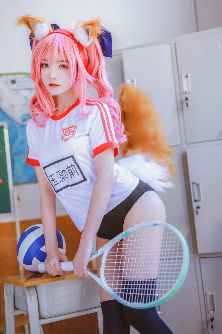 桜桃喵《玉藻前体操服》主题写真：31张全套美图
