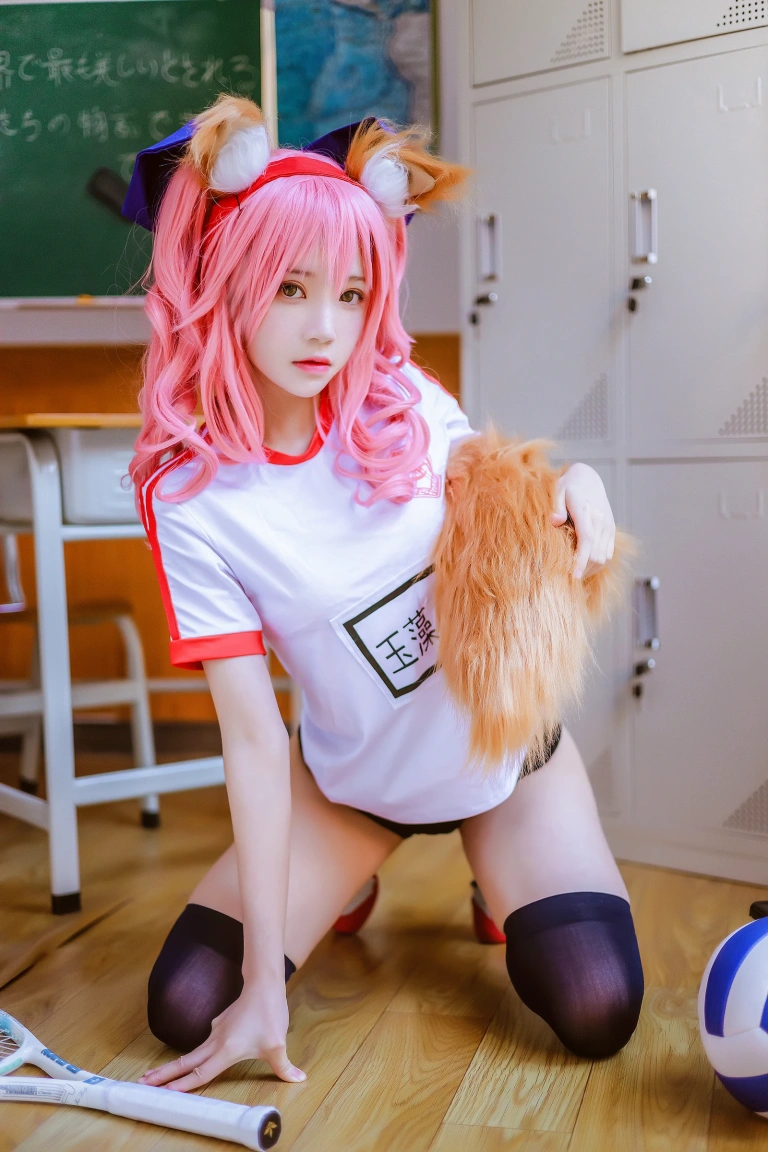 桜桃喵《玉藻前体操服》主题写真：31张全套美图