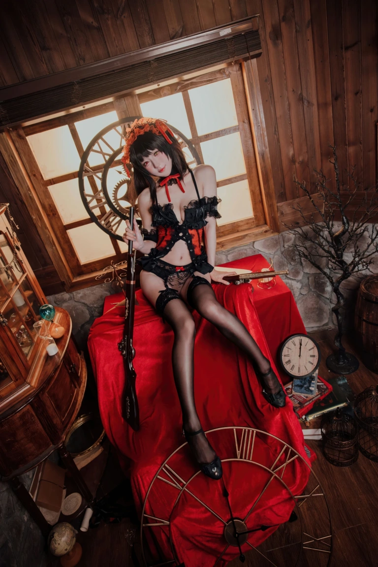 阿包也是兔娘《时崎狂三》主题写真：36张全套美图