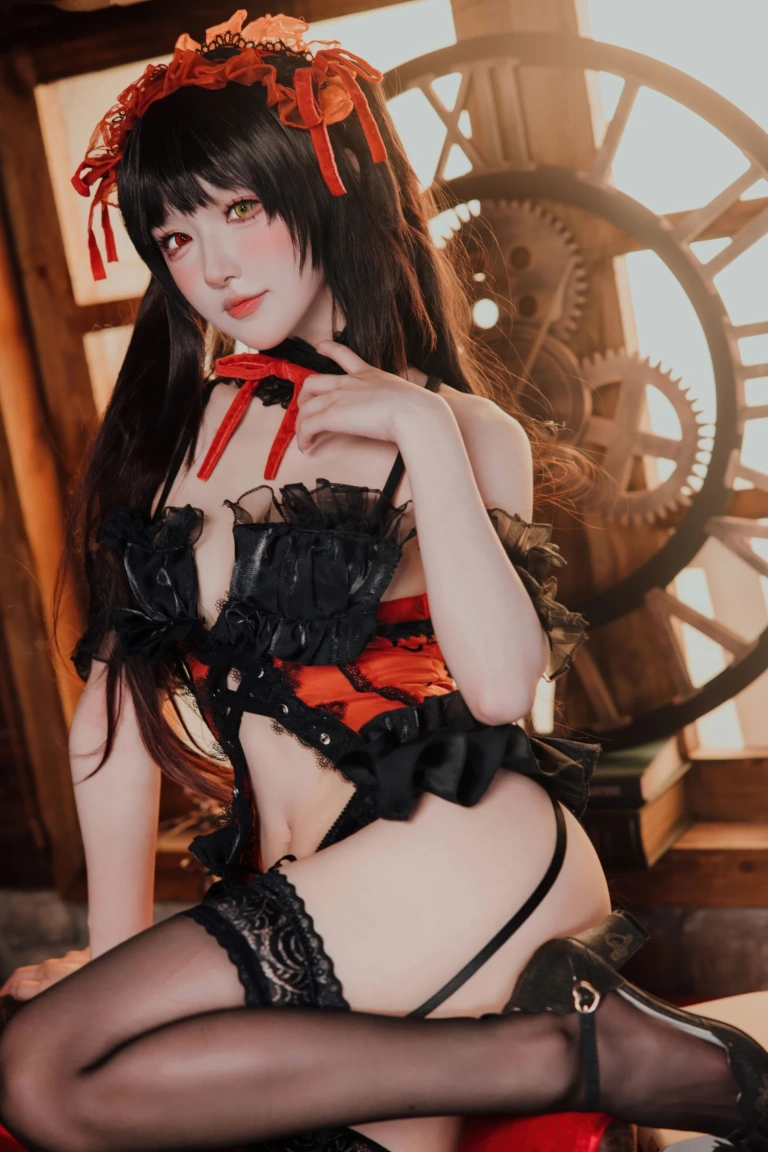 阿包也是兔娘《时崎狂三》主题写真：36张全套美图