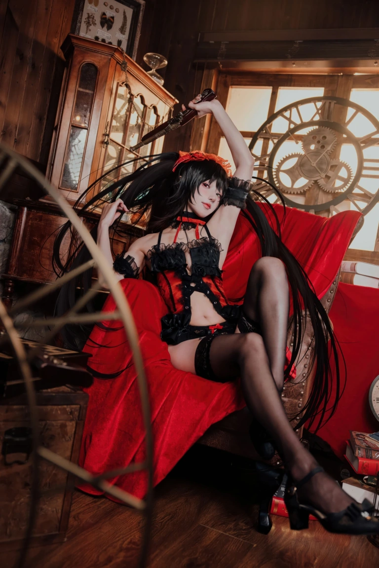 阿包也是兔娘《时崎狂三》主题写真：36张全套美图
