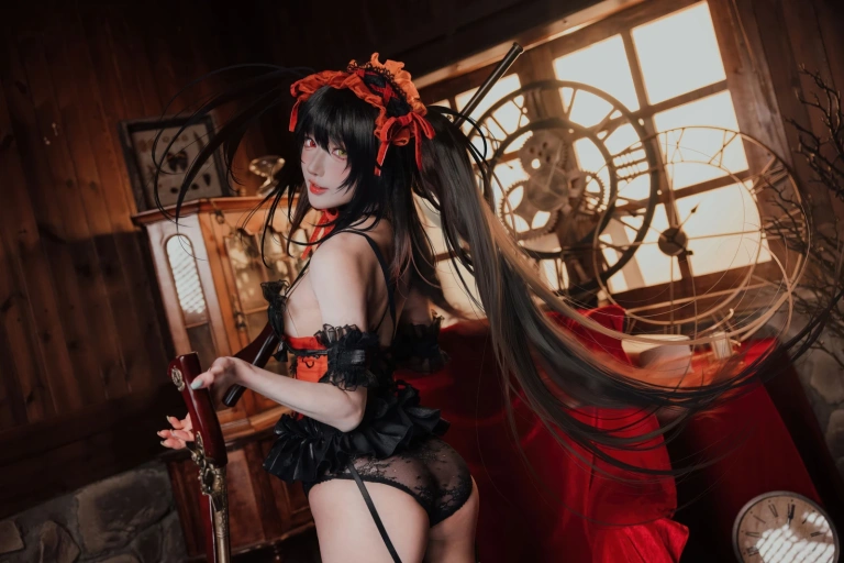 阿包也是兔娘《时崎狂三》主题写真：36张全套美图