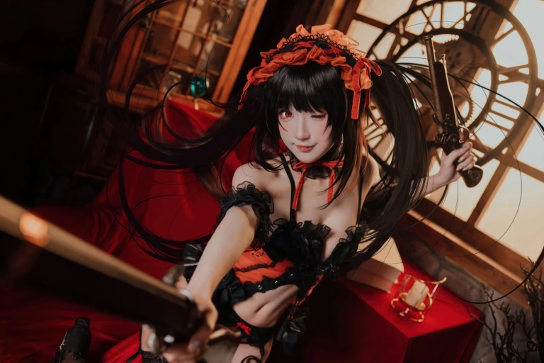 阿包也是兔娘《时崎狂三》主题写真：36张全套美图