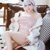 瓜希酱《碧蓝航线 埃吉尔睡衣》主题写真：20张全套美图